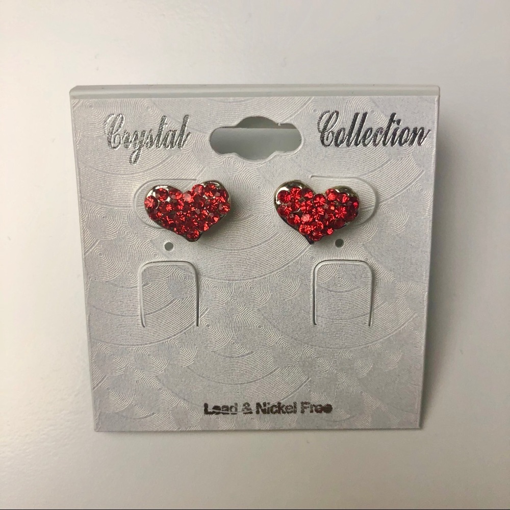 Crystal Heart Earrings in Time for Valentine’s Day